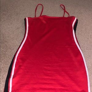 Red tank top dress